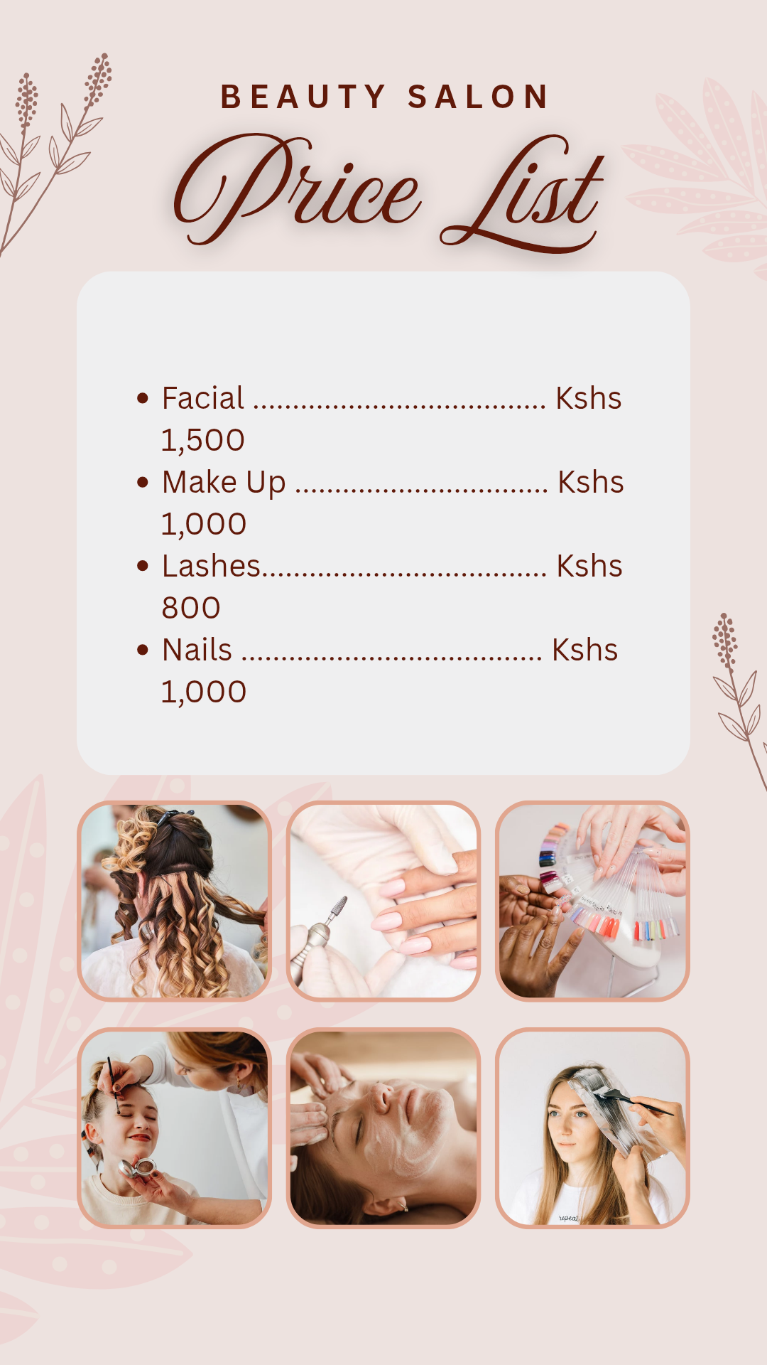 Price list flyer