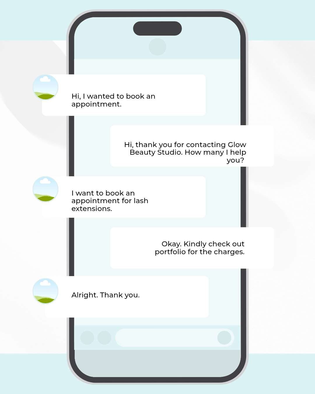 WhatsApp customer chat sample